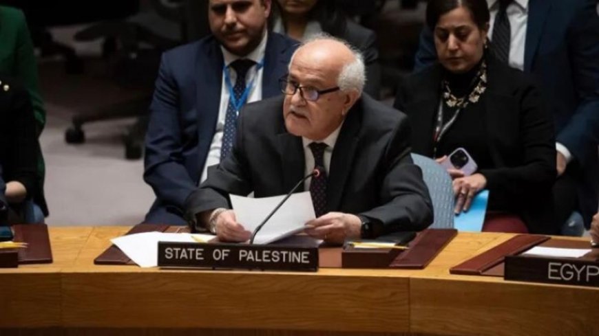 Palestinian ambassador to the UN says the Security Council should adopt a Gaza ceasefire resolution