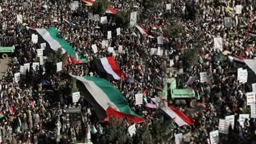 Yemen; large demonstrations in support of Palestine