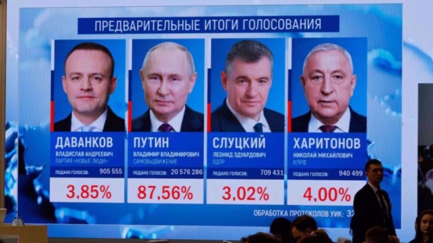 Putin wins the Russian presidential election by a landslide, getting about 88 percent of the vote