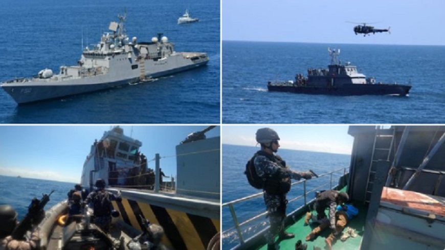 The armies of India, Mozambique, Tanzania in a joint exercise in the Indian Ocean