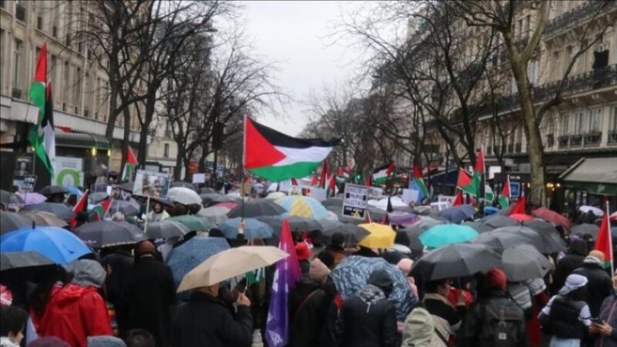 Demonstration of support for the people of Gaza in Paris