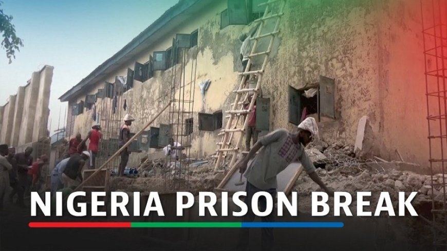 Heavy rains have destroyed a broken wall of a prison in Nigeria and enabled more than 100 prisoners to escape