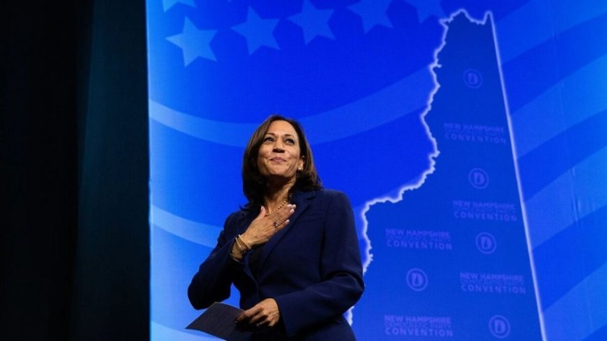 Harris secures enough of a majority to become the official candidate for president