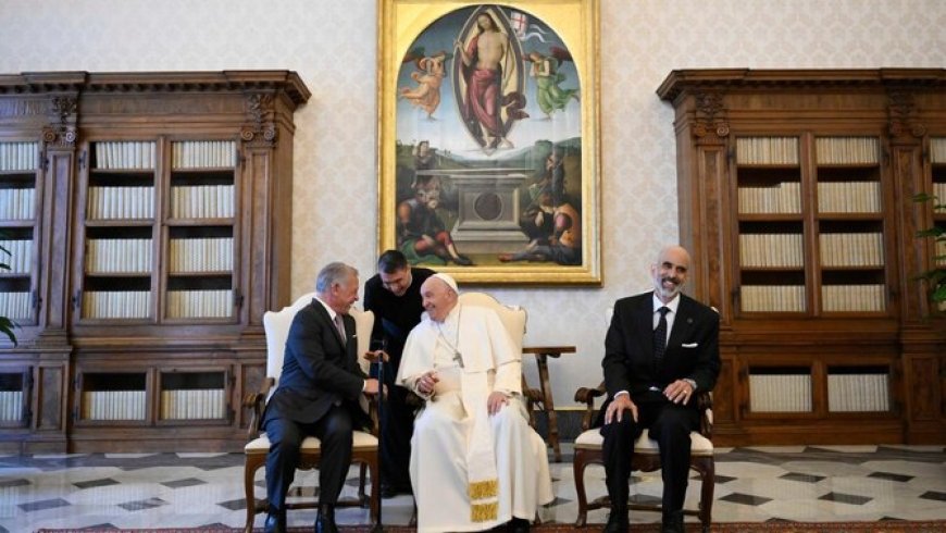 Pope Francis calls for a long-lasting resolution to the Palestinian problem among a growing humanitarian crisis.