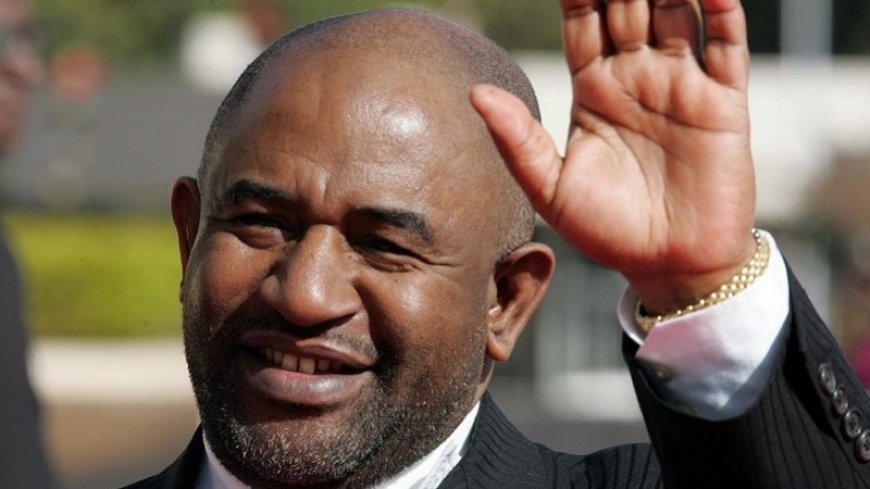 The President of Comoros is seen for the first time since he was attacked with a knife