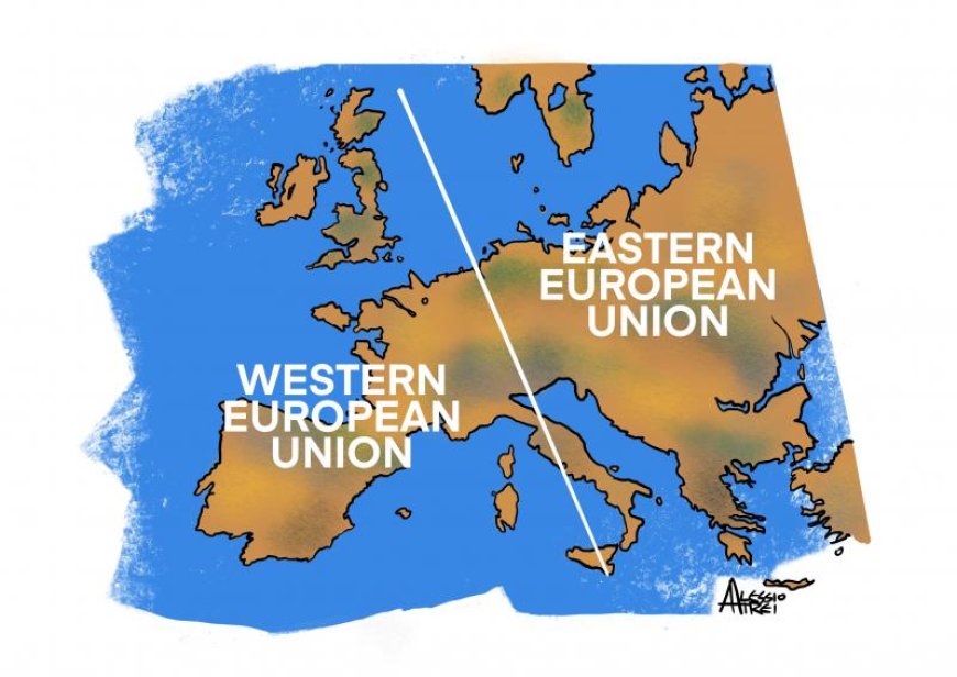 Next physical political map of Europe