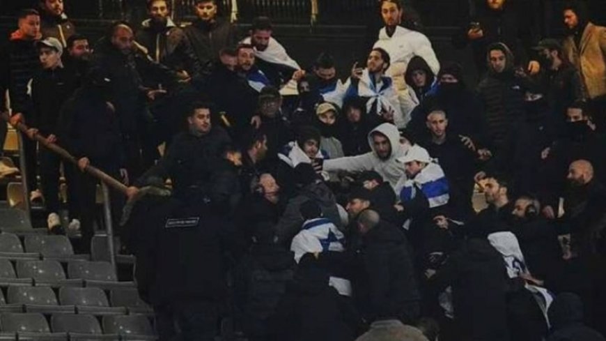 Riot by fans of the Zionist football team in France